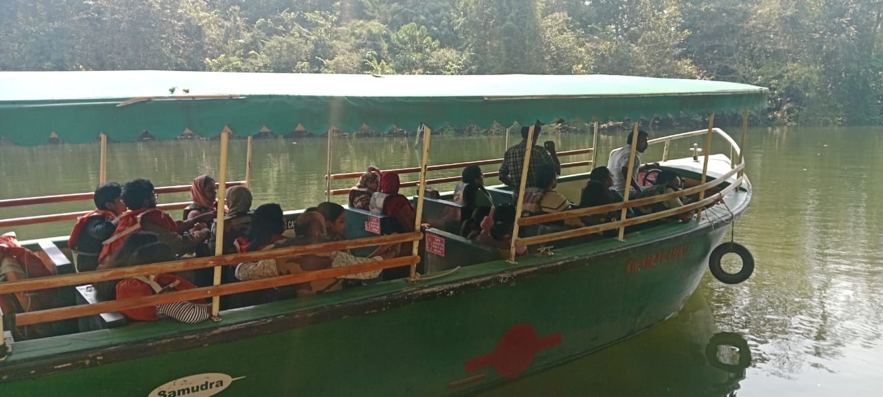 Boating at Thattekkad bird sanctuary at Thattekad Bird Sanctuary